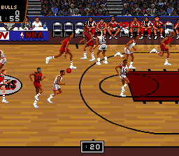 NBA Pro Basketball - Bulls vs Blazers (Japan) In game screenshot